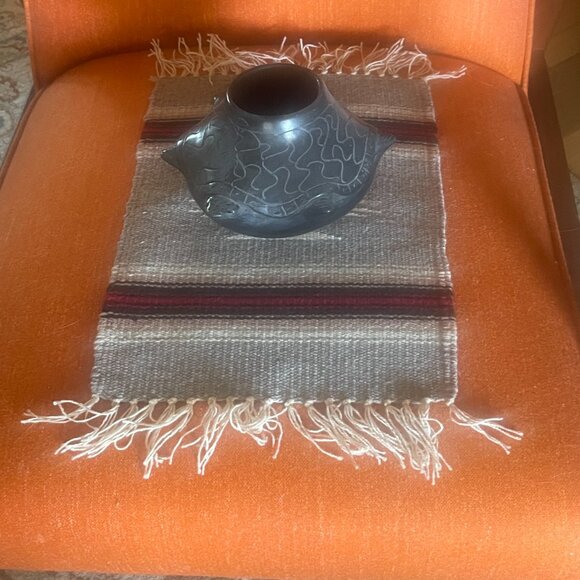 Chimayo Medium Gray Geometric Weaving - Picture 3 of 3
